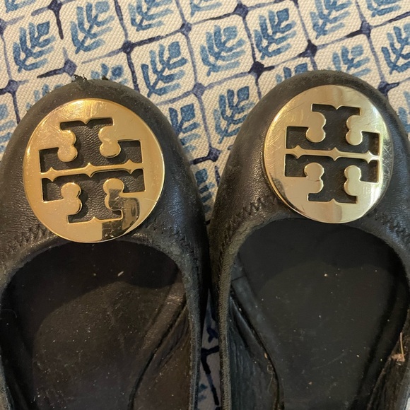 Tori Burch Blue Flats - Picture 4 of 5